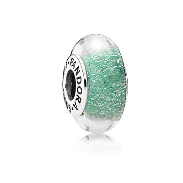 Pandora Jewelry Disney Ariel Silver Charm With Green Fluorescent Murano Glass