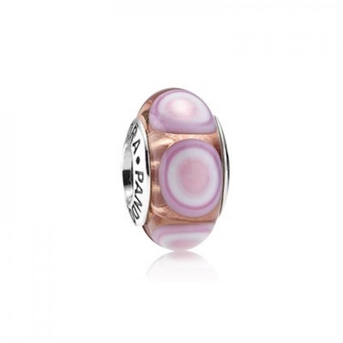 Pandora Jewelry Pink Glass Ripple Charm