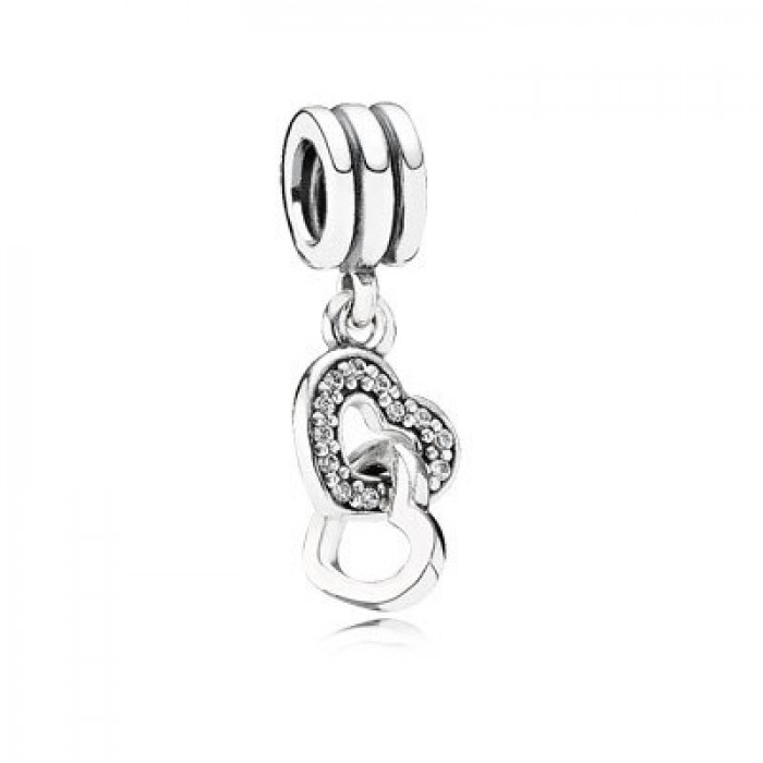 Pandora Jewelry Jewelry Interlocked Hearts Dangle Charm