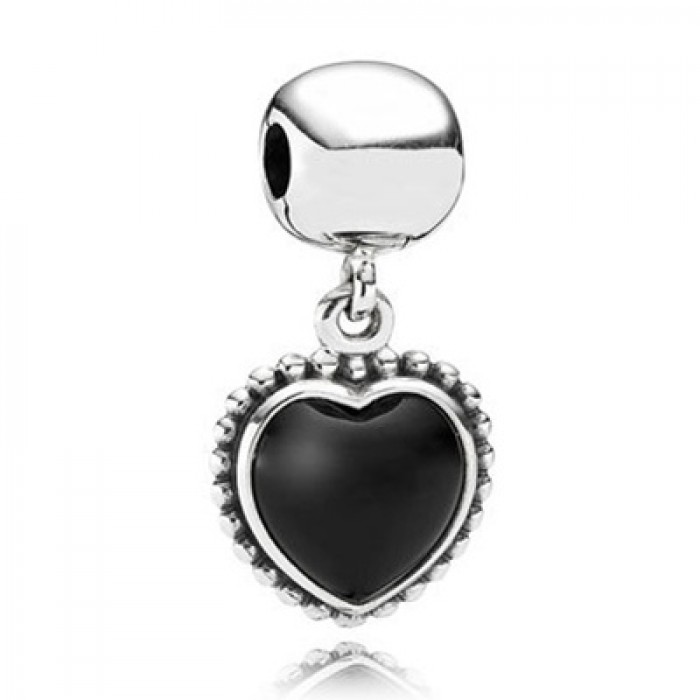 Pandora Jewelry Black Heart Clip
