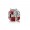 Pandora Jewelry Gift Silver Charm With Clear Cubic Zirconia And Red Enamel