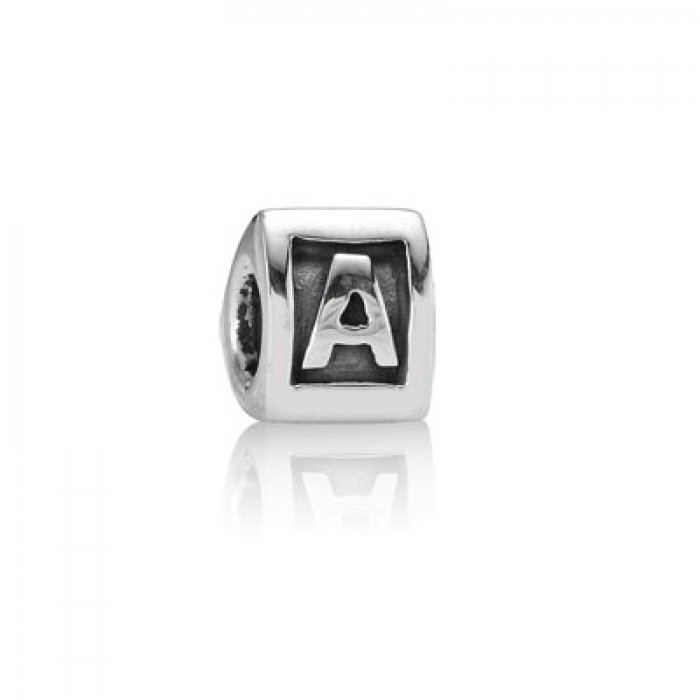 Pandora Jewelry Alphabet Charm A Silver
