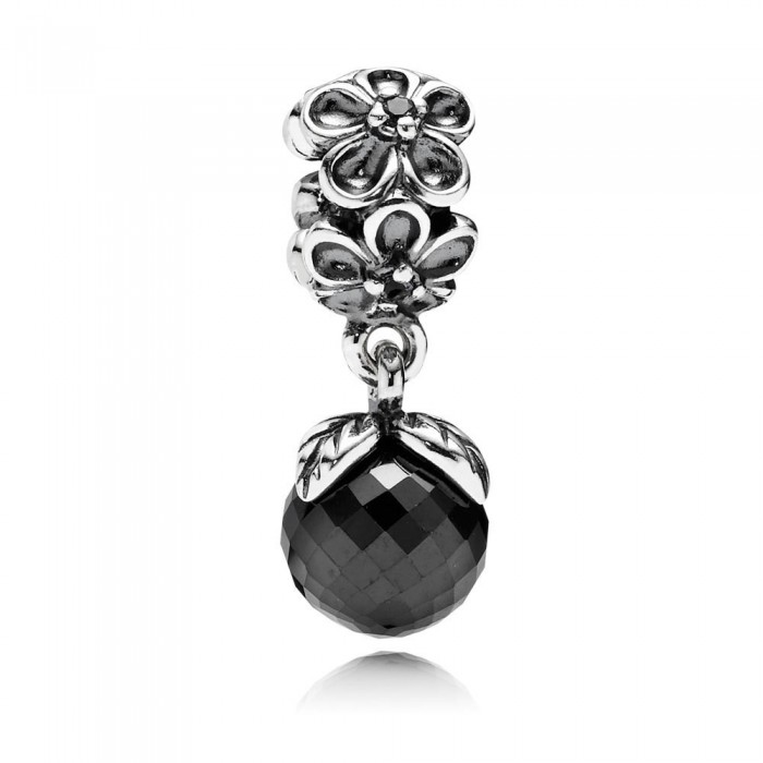 Pandora Jewelry Garden Odyssey-Black Spinel & Grey Crystal Charm