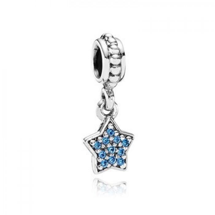 Pandora Jewelry Blue Pave Star Charms
