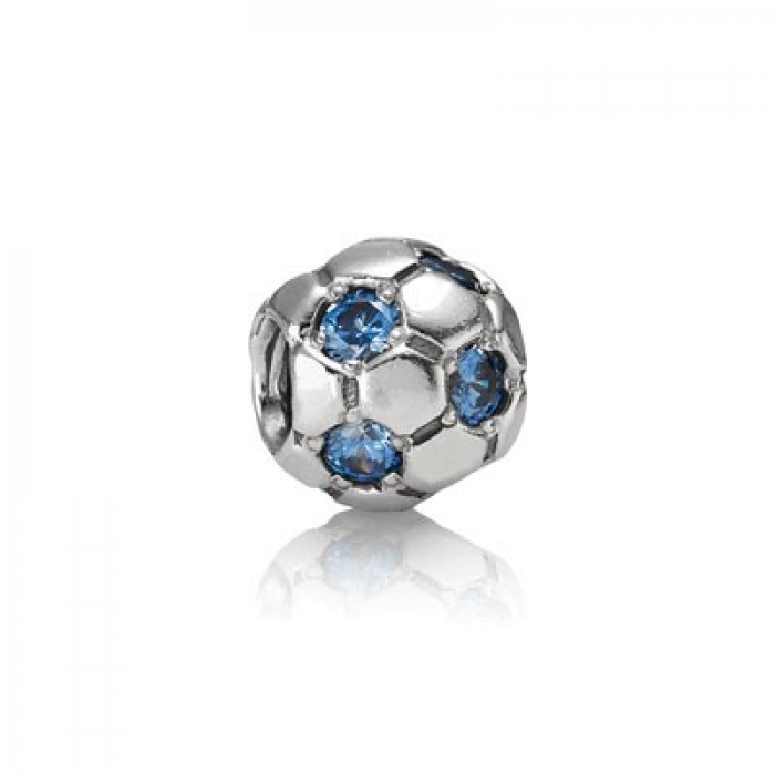 Pandora Jewelry Blue Football Charm