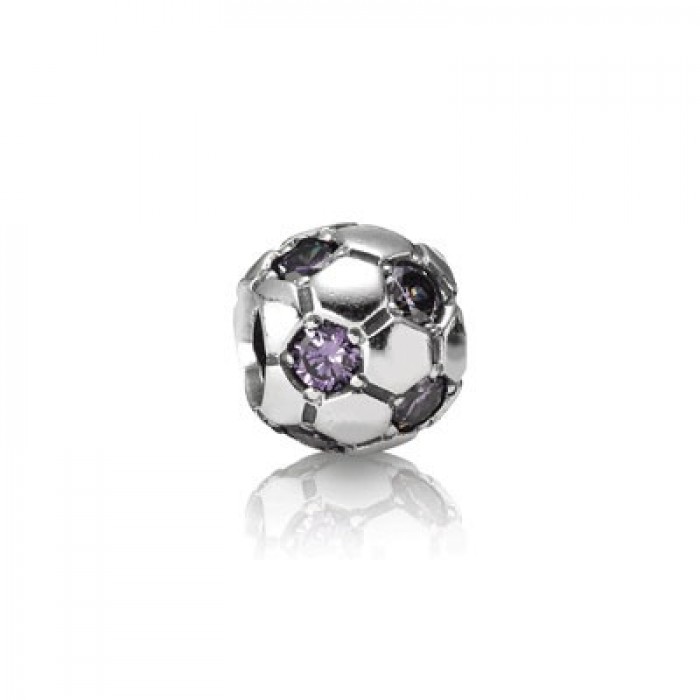 Pandora Jewelry Purple Football Charm