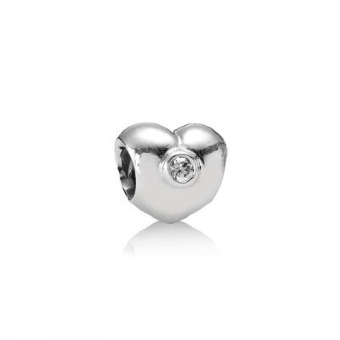 Pandora Jewelry Clear Heart Charm