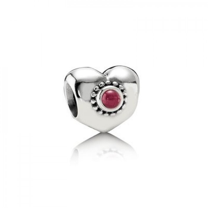 Pandora Jewelry Rhodolite Treasured Hearts Charm