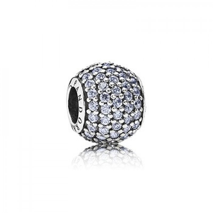 Pandora Jewelry Silver Lavender Pave Ball Charm
