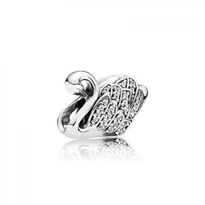 Pandora Jewelry Majestic Swan With Clear CZ Charm