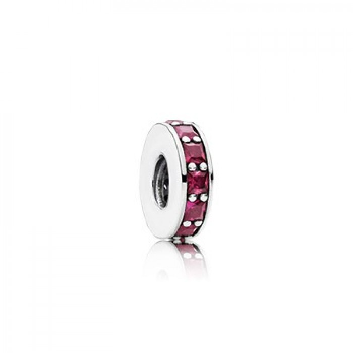 Pandora Jewelry Eternity With Synthetic Ruby Spacer