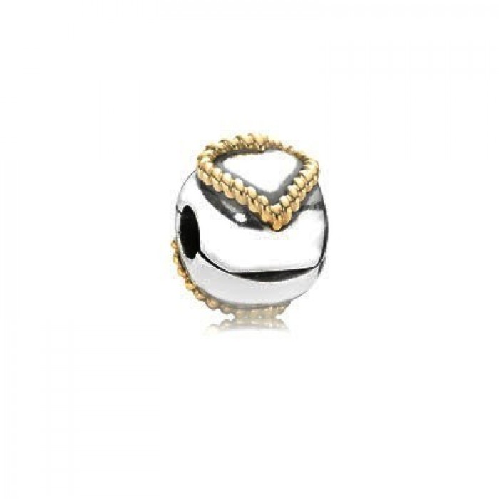 Pandora Jewelry Jewelry Clip Charm Gold Heart
