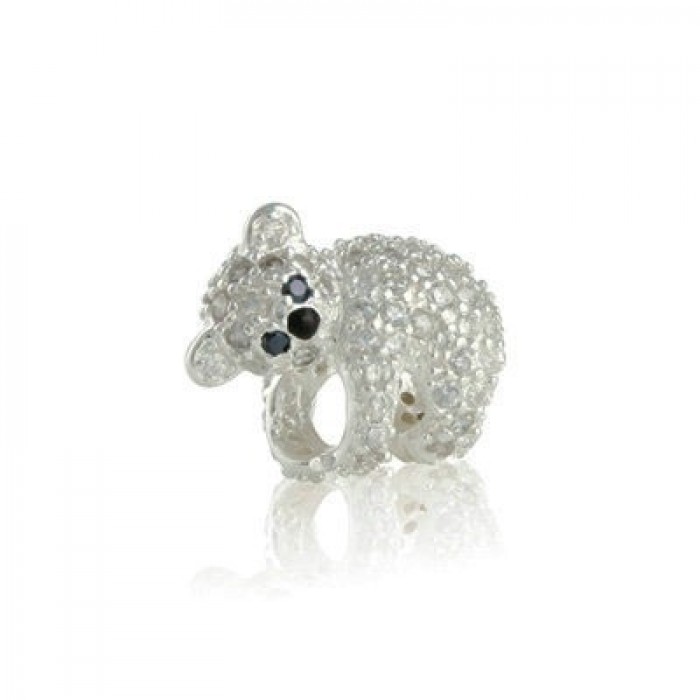 Pandora Jewelry Crystal Bear Charm