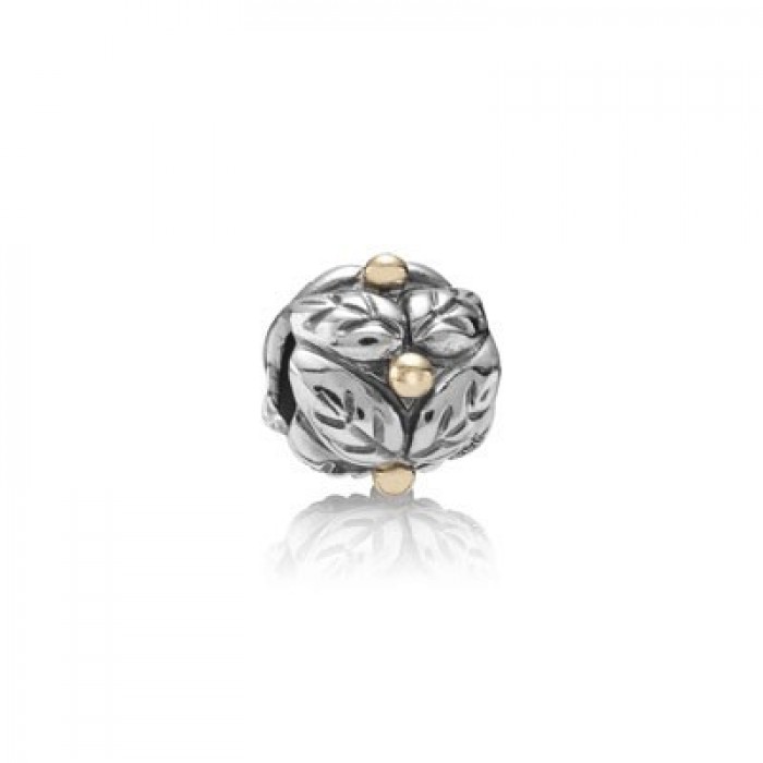 Pandora Jewelry Dots Engraved Two-Tone Charms