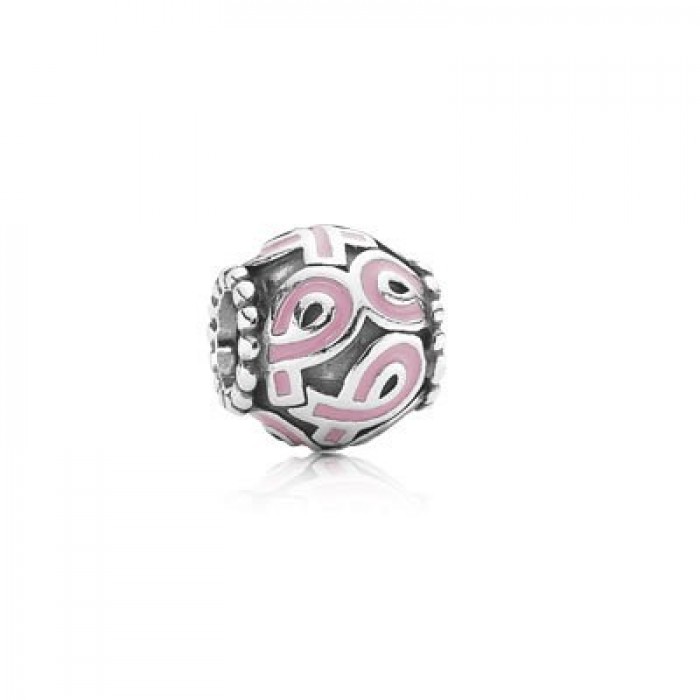 Pandora Jewelry Breast Cancer Awareness Ribbon With Pink Enamel Openwork Charm
