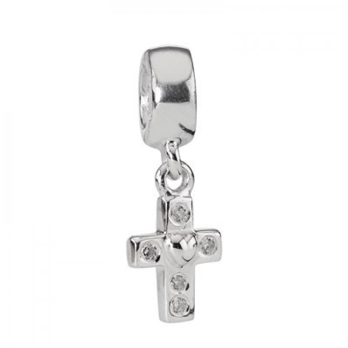 Pandora Jewelry Cross With Clear CZ Dangle