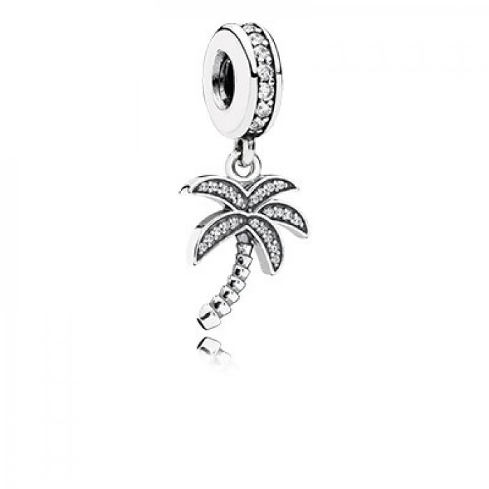 Pandora Jewelry Sparkling Palm Tree With Clear CZ Dangle