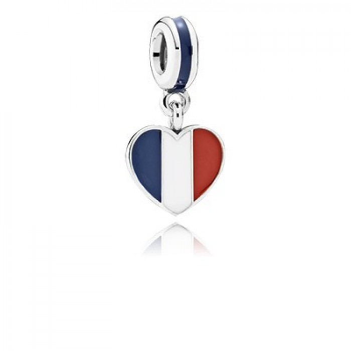 Pandora Jewelry Italy Heart Flag With Enamel Dangle