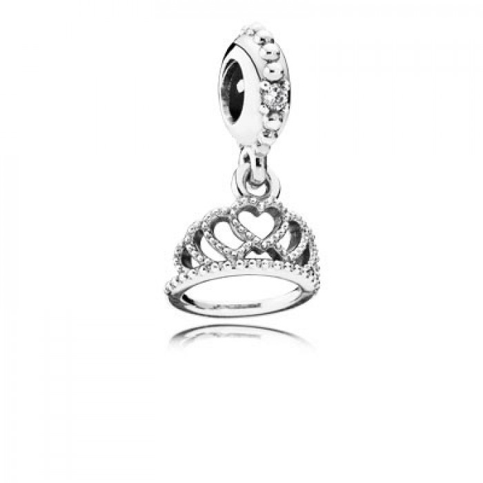 Pandora Jewelry Hearts Tiara With Clear CZ Dangle