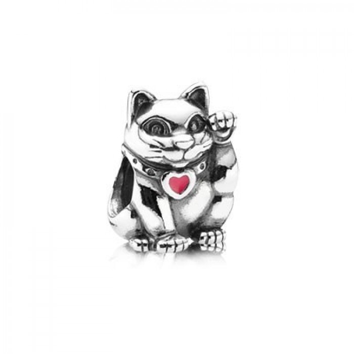 Pandora Jewelry Jewelry Red Heart Lucky Cat Pendant Thread Charm