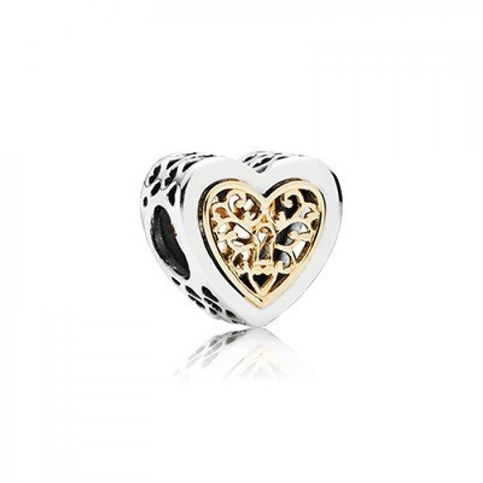Pandora Jewelry Locked Hearts With 14K Charm
