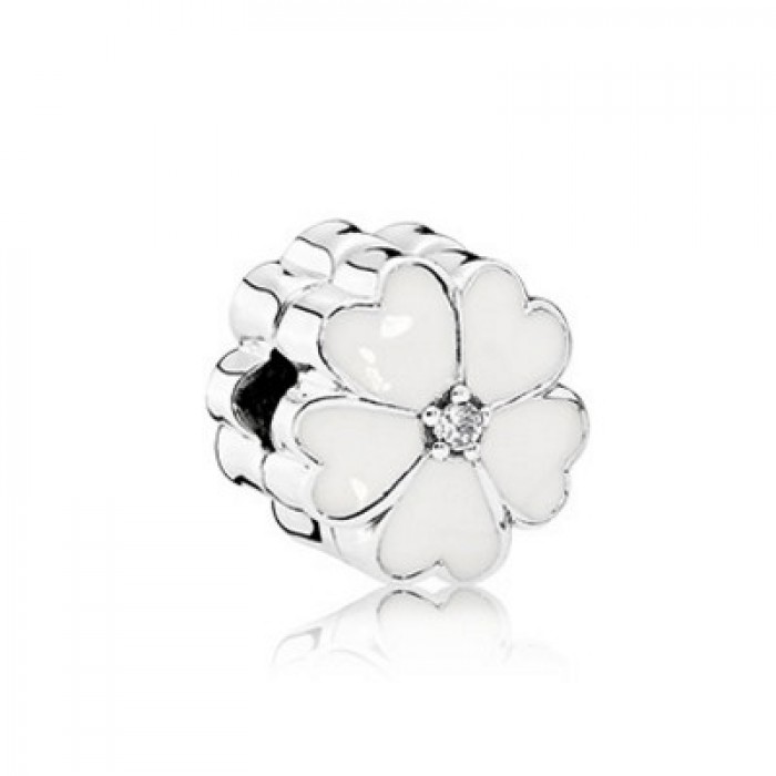 Pandora Jewelry White Primrose Clip