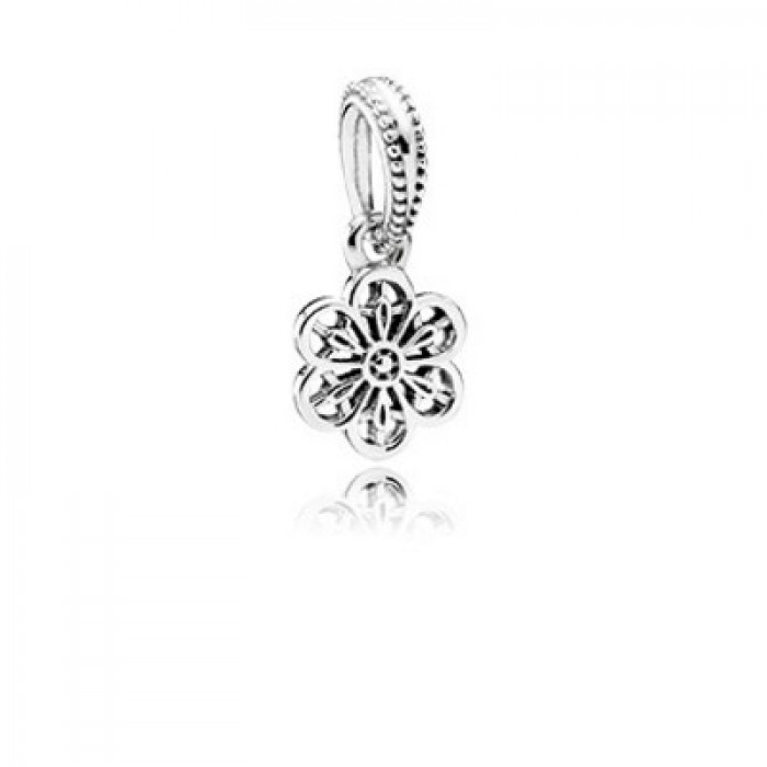 Pandora Jewelry Floral Daisy Lace Pendant Charm