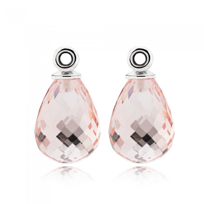 Pandora Jewelry Earring Pink Murano Glass