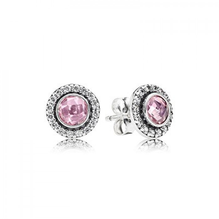 Pandora Jewelry Brilliant Legacy With Pink CZ Stud Earrings