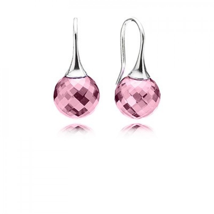 Pandora Jewelry Morning Dew With Pink CZ Dangle Earrings