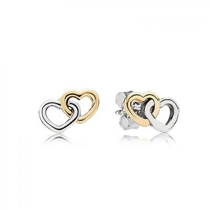 Pandora Jewelry Heart To Heart Earrings