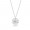 Pandora Jewelry Rose Silver Pendant With Cubic Zirconia And Necklace