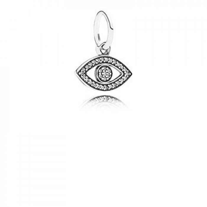 Pandora Jewelry Symbol Of Insight Evil Eye With Clear CZ Pendant