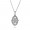 Pandora Jewelry Sparkling Lace With Clear CZ Necklace