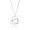 Pandora Jewelry Hearts Silver Pendant With Cubic Zirconia And Necklace