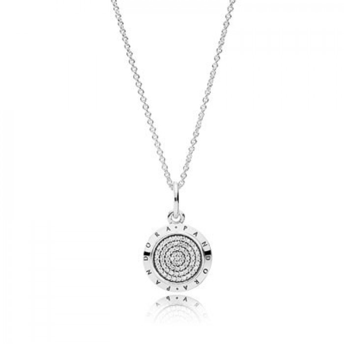 Pandora Jewelry Signature With Clear CZ Necklace