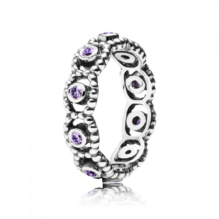 Pandora Jewelry Her Majesty-Purple Cz Ring