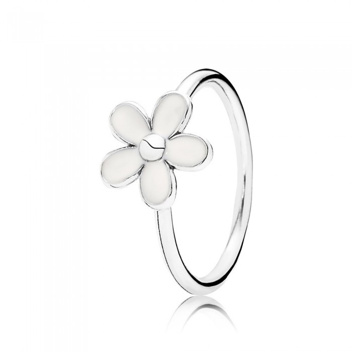 Pandora Jewelry Darling Daisy-White Enamel Ring