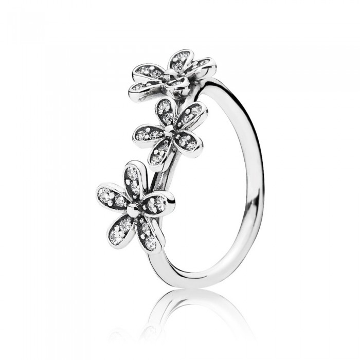 Pandora Jewelry Daisy Silver Ring With Cubic Zirconia Buy