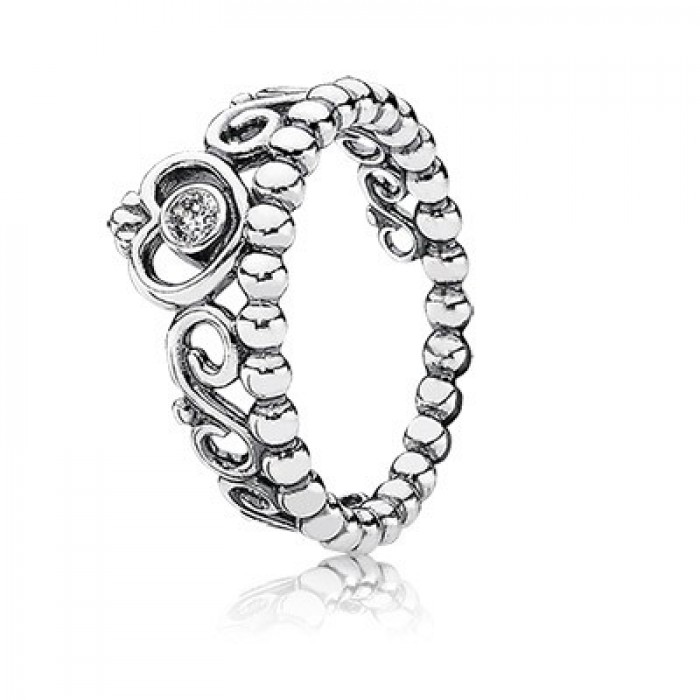 Pandora Jewelry My Princess With Clear CZ Stackable Ring