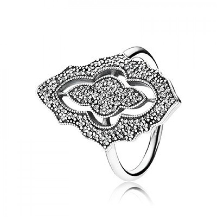 Pandora Jewelry Sparkling Lace With Clear CZ Ring