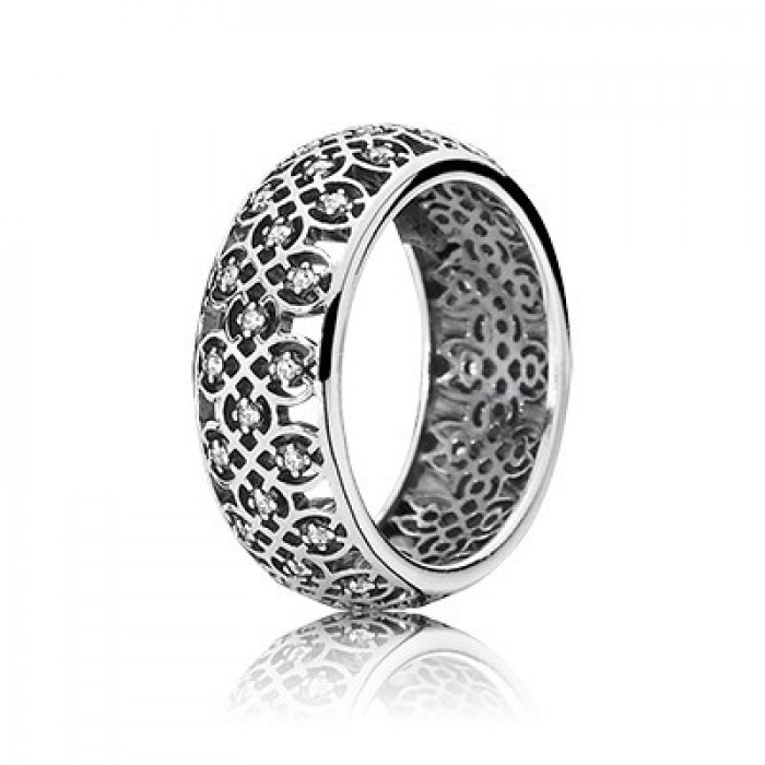 Pandora Jewelry Intricate Lattice With Clear CZ Ring