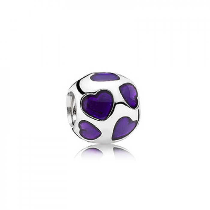 Pandora Jewelry Gems And Refined Purple Hearts Bead Charms
