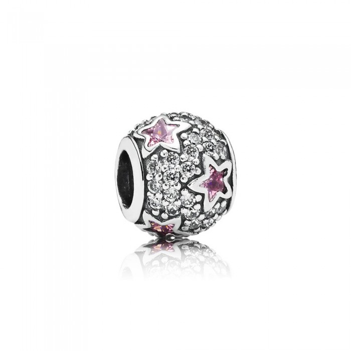 Pandora Jewelry Follow The Stars-Pink & Clear Cz