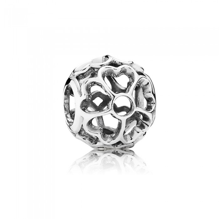 Pandora Jewelry Openwork Primrose Silver Charm