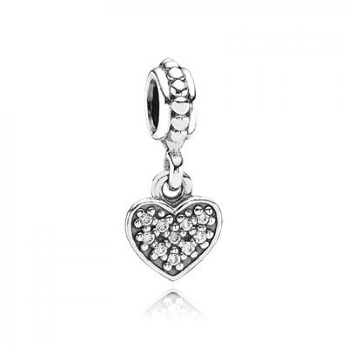 Pandora Jewelry Jewelry Clear Pave Heart Charms