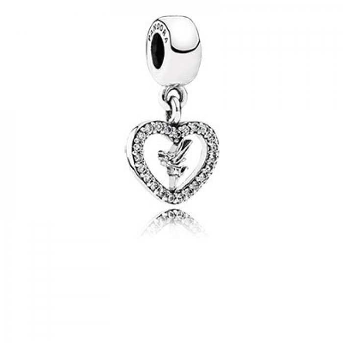 Pandora Jewelry Silver Disney Tinkerbell Dangle Charm With Cz