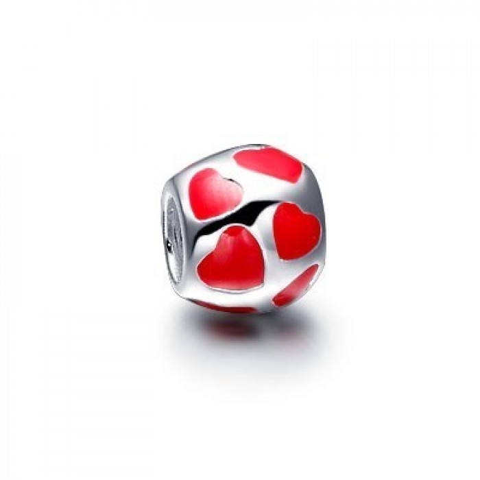 Pandora Jewelry Jewelry Enamel Charms Red Hearts