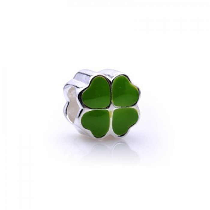 Pandora Jewelry Green Four-Leaf Clover Enamel Charm