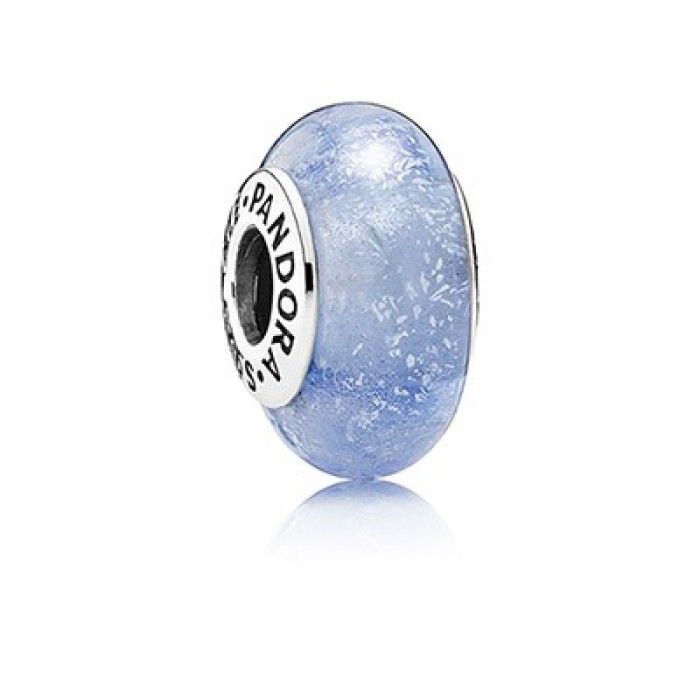 Pandora Jewelry Disney Cinderella Silver Charm With Blue Fluorescent Murano Glass